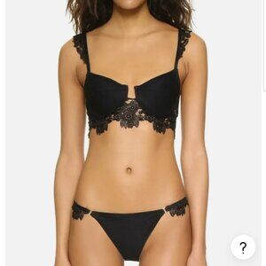 FOR LOVE AND LEMONS 'Barcelona' lace bikini set in black